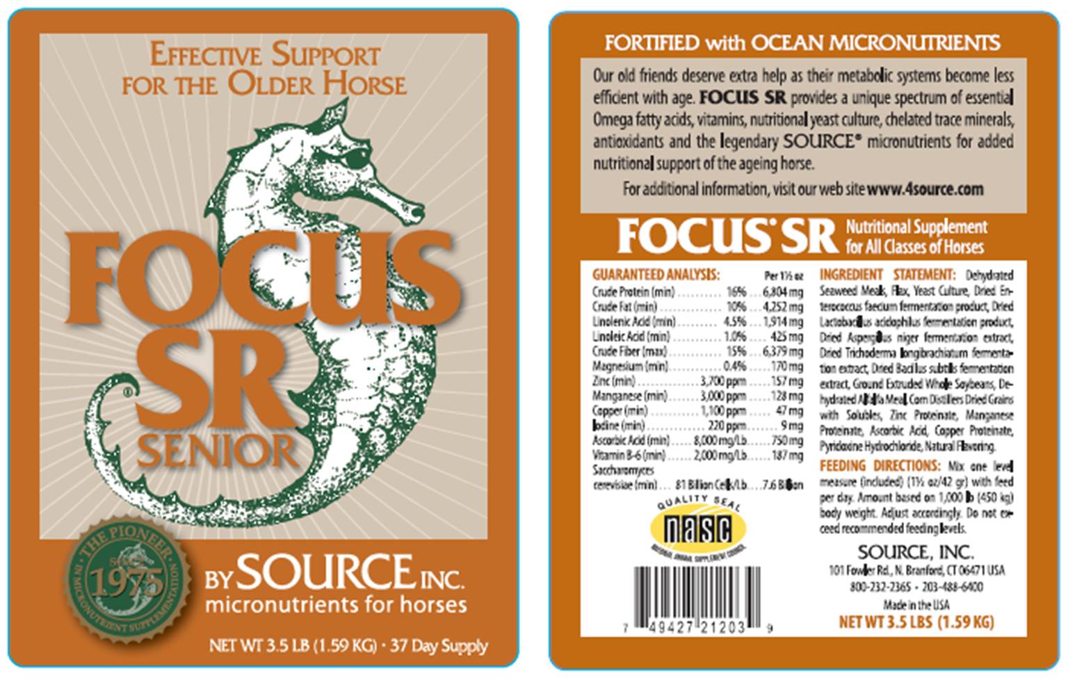 Focus Sr Senior Source Micronutrients Focus Sr Senior Source Micronutrients